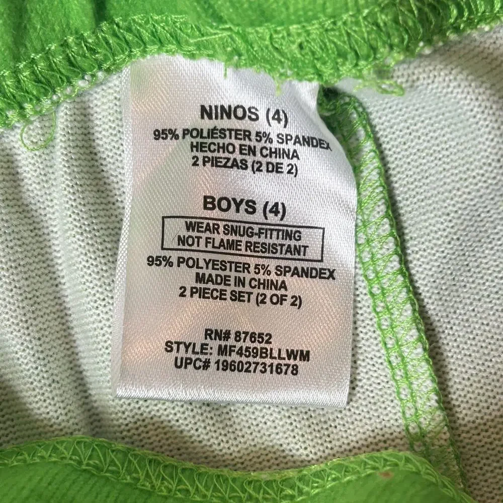 Minecraft‎ Pajamas Set Boys 4 Green Long Sleeve All Over Print 2 Set Pajama NEW